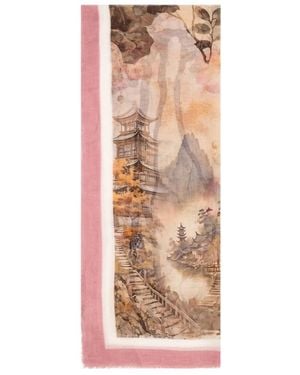 D'Aniello Silky Scarves - Rose