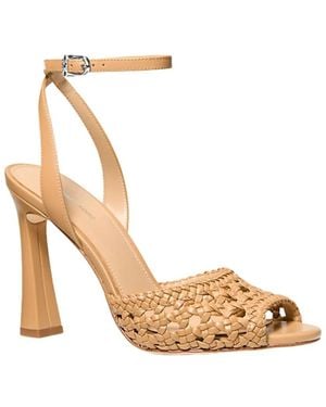 Michael Kors Rosie Peep Toe High Sandals - Metallic