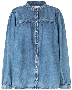 Lolly's Laundry Overhemden ,Blauw ,Katoen Nickyll Shirt Ls