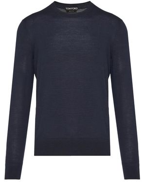 Tom Ford Round-Neck Knitwear - Blue