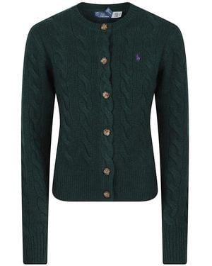Polo Ralph Lauren Kabelgebreide Cardigan - Groen