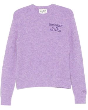 Mc2 Saint Barth Round-Neck Knitwear - Paars