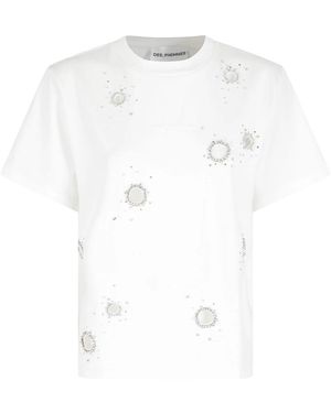 Des Phemmes Tops ,Wit ,Katoen Classic T-Shirt