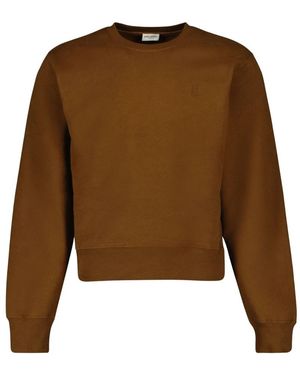 Saint Laurent Sweatshirts - Brown