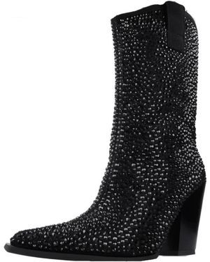 Exe' Cowboy Boots - Noir