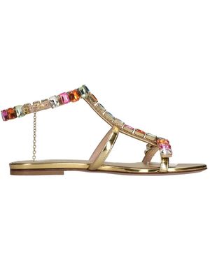 Gedebe Flat Sandals - Metallic