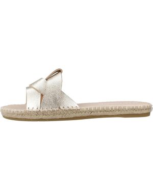 Macarena Schoenen ,Geel ,Leer Playa 86 Slider - Wit