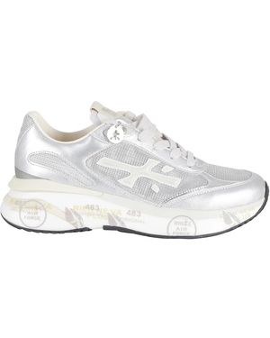 Premiata Moerund 8084 Side-Logo Polyester Trainers - White