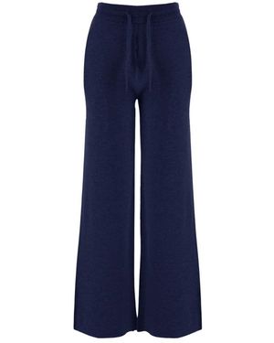 arch4 Broeken ,Blauw ,Kasjmier Palazzo-Broek Met Trekkoord