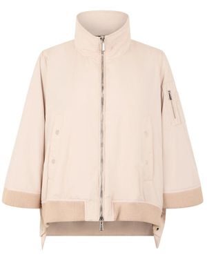 Moorer Jassen ,Roze ,Polyester Lichtgewicht Jack Met Rits Aan De Voorkant - Naturel