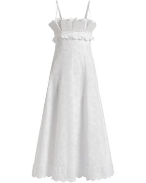 Alberta Ferretti Midi Dresses - White