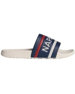 Napapijri Gestreifte Zehentrenner-Sandalen - Blau
