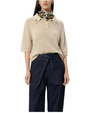 Luisa Cerano Wolmix Polo Met Strass - Blauw