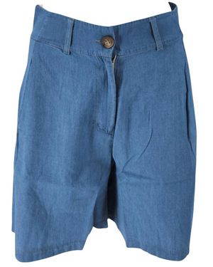 Bomboogie Bermuda Effetto Chambre - Blauw