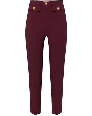 Elisabetta Franchi Cropped Trousers - Red