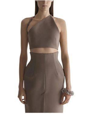 Mugler Sleeveless Tops - Marrón