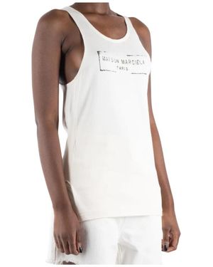 Maison Margiela Boter Kleur Stijlvolle Top - Wit