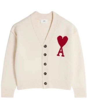 Ami Paris Knitwear > cardigans - Blanc