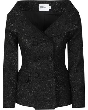 Self-Portrait Tweed Jackets - Nero