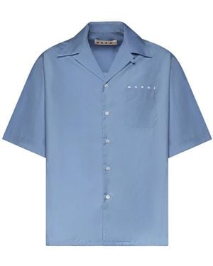 Marni Short Sleeve Shirts - Blue