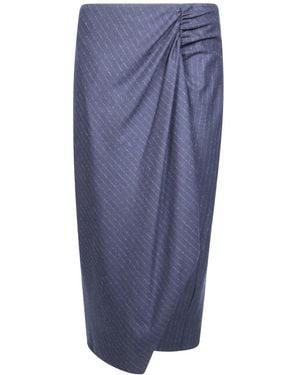 Pinko Capena Gonna Flanella - Blauw