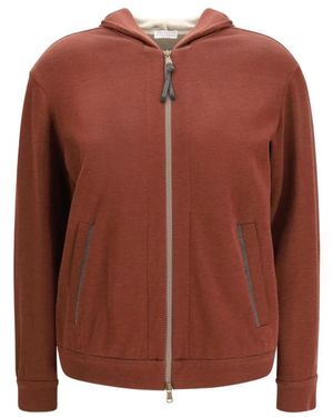 Brunello Cucinelli Zip-Throughs - Marrón