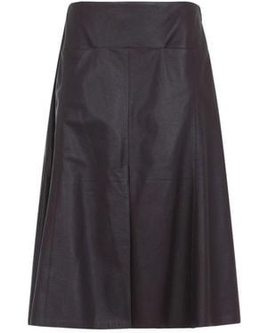 Alaïa Leather Skirts - Gris