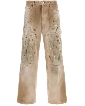 DSquared² Mushroom Field Baggy Carpenter Jeans - Naturel