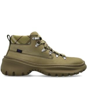 Burberry Lace-Up Boots - Verde