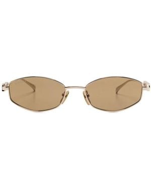 Gucci Accessoires ,Geel ,Ovale Zonnebril