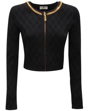 Elisabetta Franchi Cardigans - Black