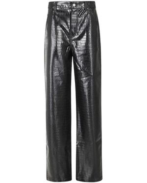 Des Phemmes Leather Trousers - Gris
