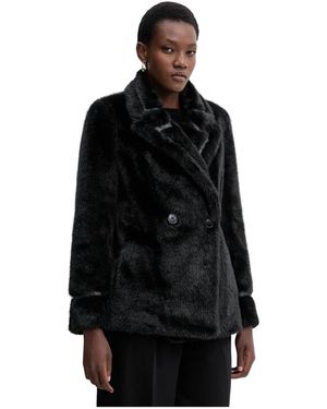 Twinset Double-Breasted Coats - Noir