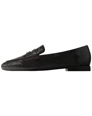 L37 Schoenen ,Bruin ,Leer Quiet Winter Morning Loafers - Zwart