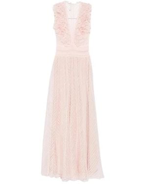 Antonino Valenti Edera Midikleid Mit Rüschendetail - Pink