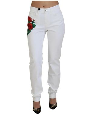 Dolce & Gabbana Trousers > slim-fit trousers - Gris
