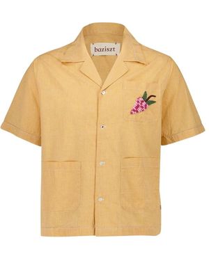 BAZISZT Short Sleeve Shirts - Naturel