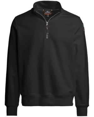 Parajumpers Hoodies & Sweatvesten ,Zwart ,Katoen Broad Peak Half Zip Sweatshirt