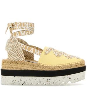 Stella McCartney Gaia Platform Espadrilles - Metallic