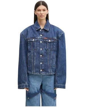 Martine Rose Extreme Shoulder Denim Jacket - Blau