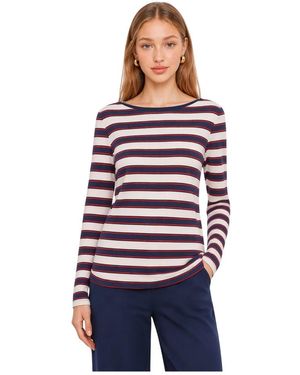 Kocca Tops ,Veelkleurig ,Gestreept Longsleeve Top - Paars