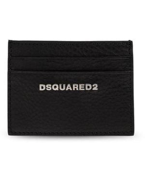 DSquared² Accessoires ,Zwart ,Leer Leren Kaarthouder Met Logo