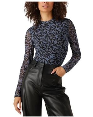 Notre-v Tops ,Veelkleurig ,Leer Nv-Geva Longsleeve - Zwart