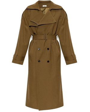 Balmain Jassen ,Bruin ,Wol Woljas Met Riem - Groen