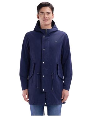 Eden Park Lichtgewicht Parka Met Geïntegreerde Capuchon - Blauw