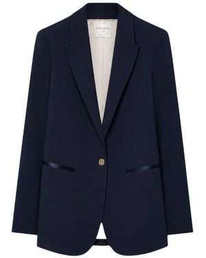forte_forte Matte Satin Blazer - Blauw