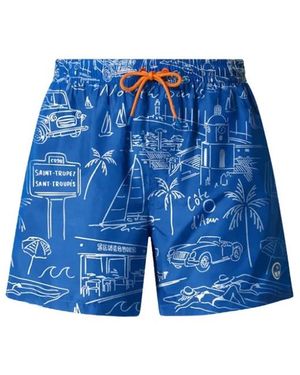 North Sails Silky Swim Shorts 675046 - Blauw