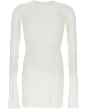 Rick Owens Rib T-Shirt Met Lange Mouwen - Wit