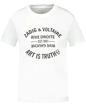 Zadig & Voltaire Eco Katoen T-Shirt - Wit