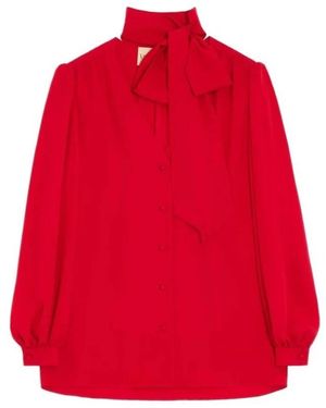 Valentino Zijden Georgette Blouse - Rood